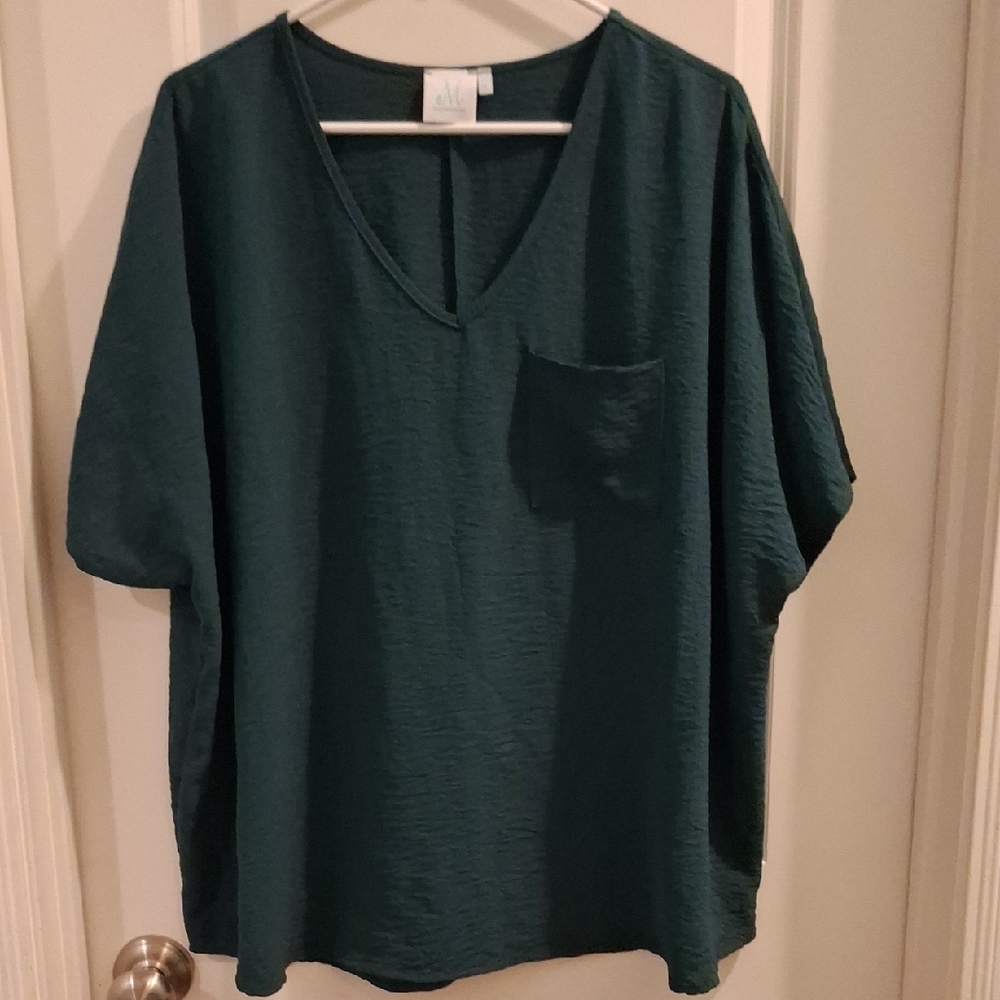 Shopthemint.com Women's V-Neck Green Top Size S